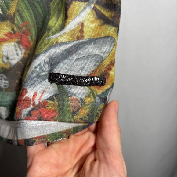 Tropical Fish Turtle Sea Plants Tank Top Blouse Kitsch Twee‎ Quirky Y2K V Neck S - Picture 5 of 9